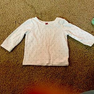 Carters long sleeved shirt with pink bow